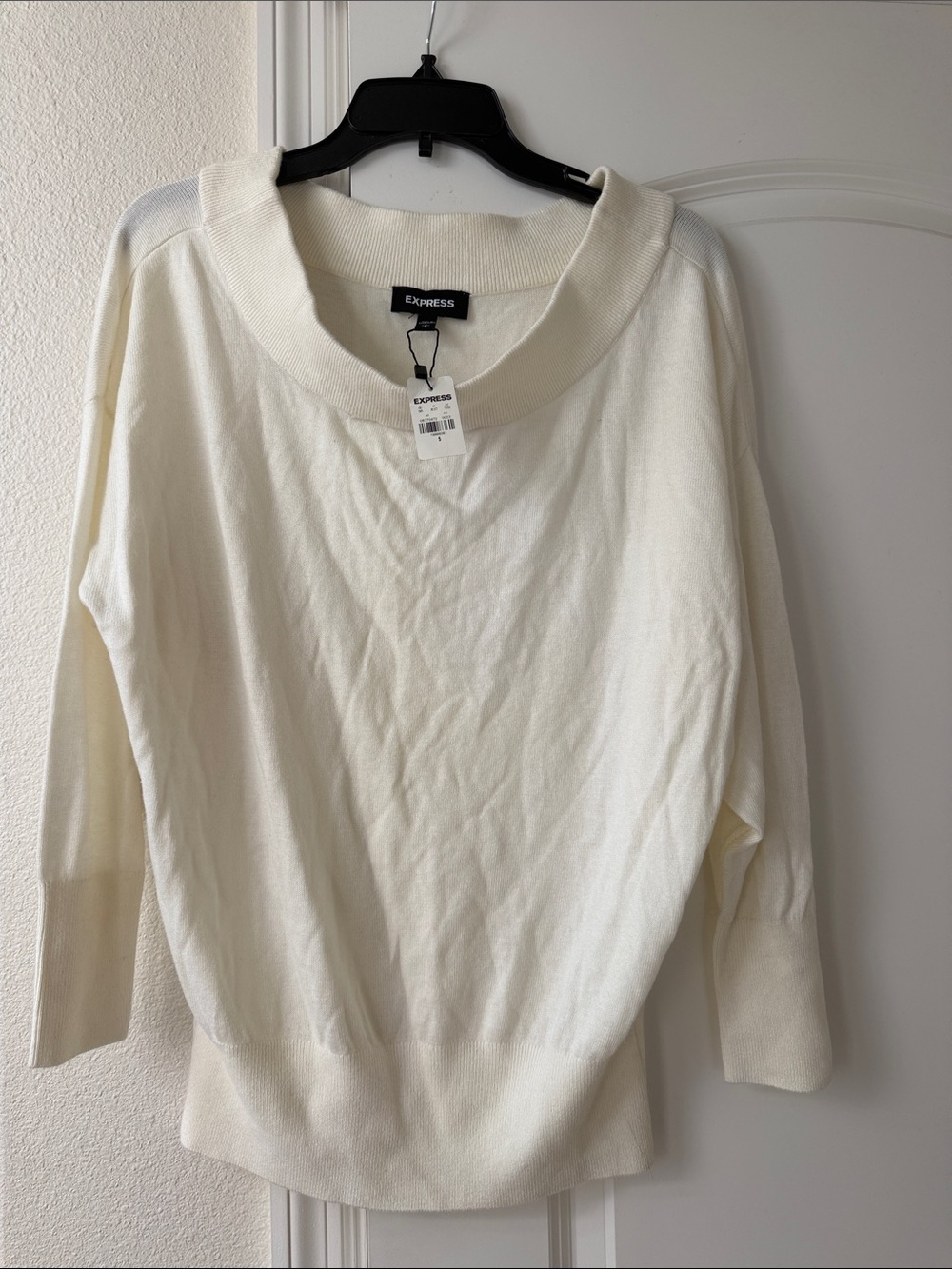 Express Cream Cowl Neck Sweater